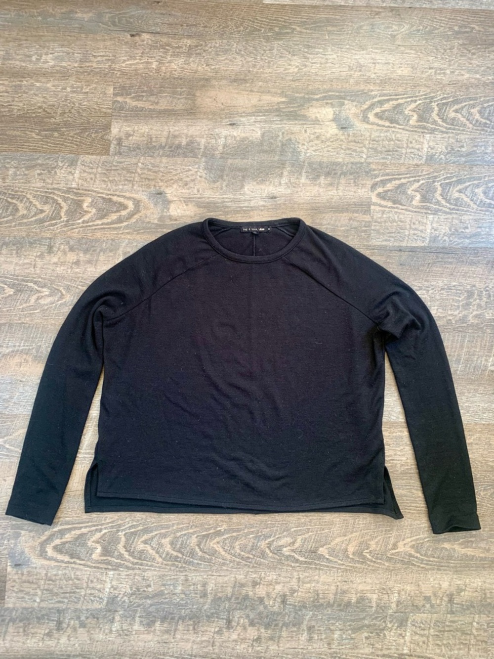 Rag & Bone Streetwear Quiet Luxury Black Long Sleeve Sweater